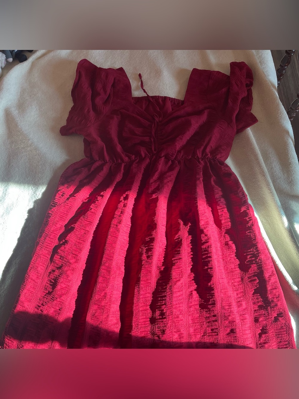 red long dress